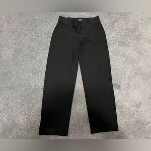Eileen Fisher Black Straight Leg Stretch Crepe Pants with Yoke - Size Medium